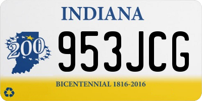 IN license plate 953JCG