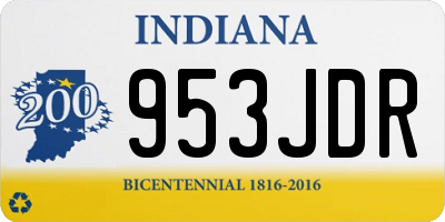 IN license plate 953JDR