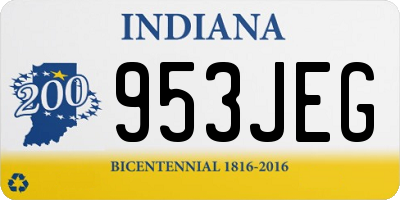 IN license plate 953JEG