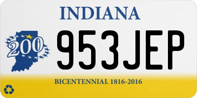 IN license plate 953JEP