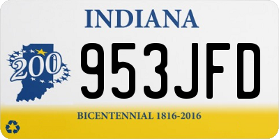 IN license plate 953JFD