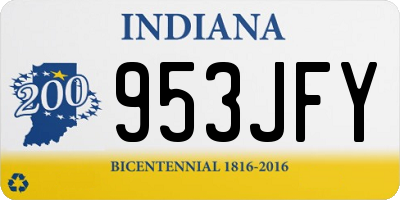IN license plate 953JFY
