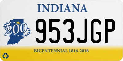 IN license plate 953JGP