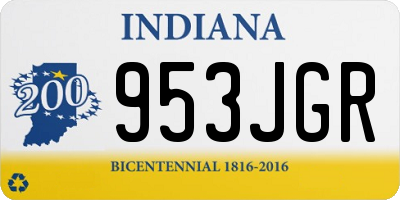 IN license plate 953JGR