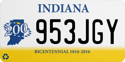 IN license plate 953JGY