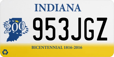 IN license plate 953JGZ