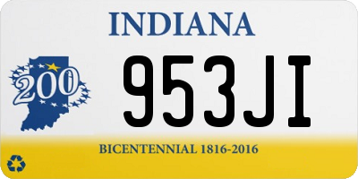 IN license plate 953JI