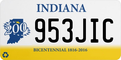 IN license plate 953JIC
