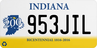 IN license plate 953JIL