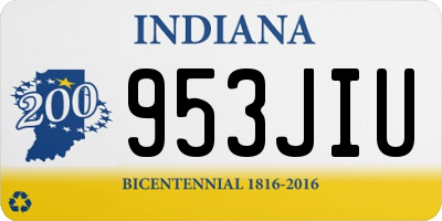 IN license plate 953JIU