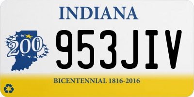 IN license plate 953JIV