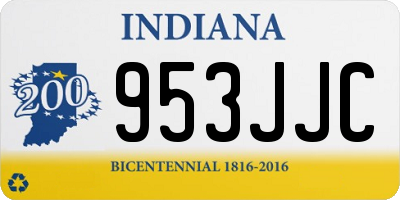 IN license plate 953JJC
