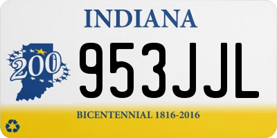 IN license plate 953JJL