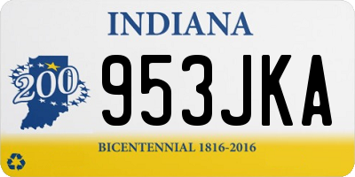 IN license plate 953JKA