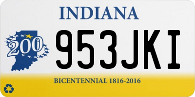 IN license plate 953JKI
