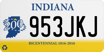 IN license plate 953JKJ