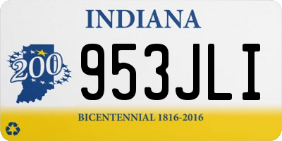IN license plate 953JLI