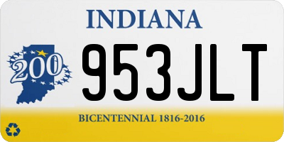 IN license plate 953JLT