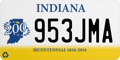 IN license plate 953JMA
