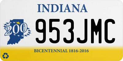 IN license plate 953JMC