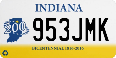 IN license plate 953JMK