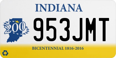 IN license plate 953JMT