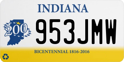IN license plate 953JMW
