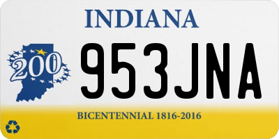 IN license plate 953JNA