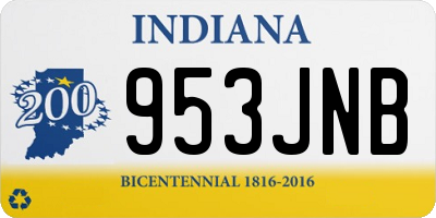 IN license plate 953JNB