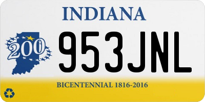 IN license plate 953JNL