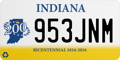 IN license plate 953JNM
