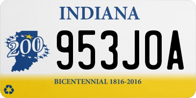 IN license plate 953JOA