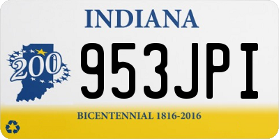 IN license plate 953JPI