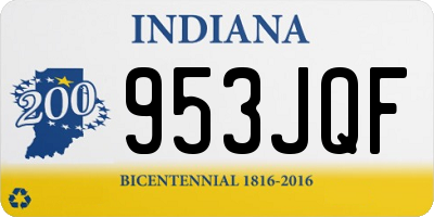 IN license plate 953JQF