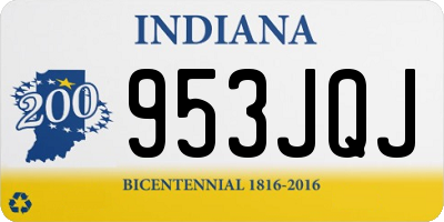 IN license plate 953JQJ