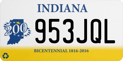 IN license plate 953JQL