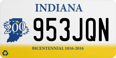 IN license plate 953JQN