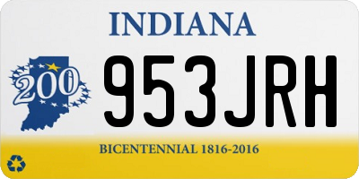 IN license plate 953JRH