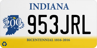 IN license plate 953JRL