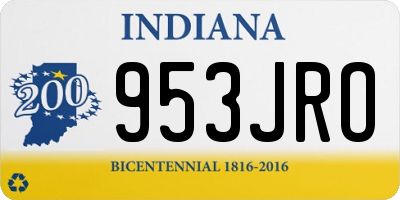 IN license plate 953JRO