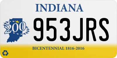 IN license plate 953JRS