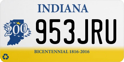 IN license plate 953JRU