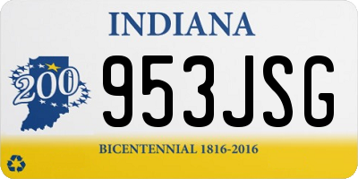 IN license plate 953JSG
