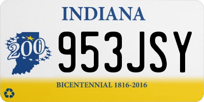 IN license plate 953JSY