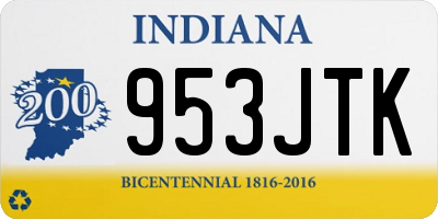 IN license plate 953JTK
