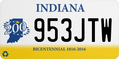 IN license plate 953JTW