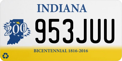 IN license plate 953JUU