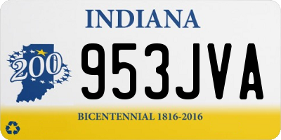 IN license plate 953JVA