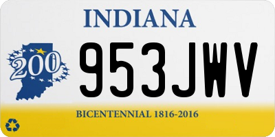 IN license plate 953JWV