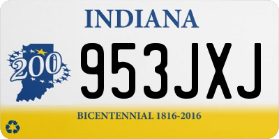 IN license plate 953JXJ